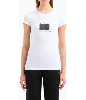 A|X Armani Exchange T-shirt Donna Mod. 3DYT51 YJETZ 1000 WHITE