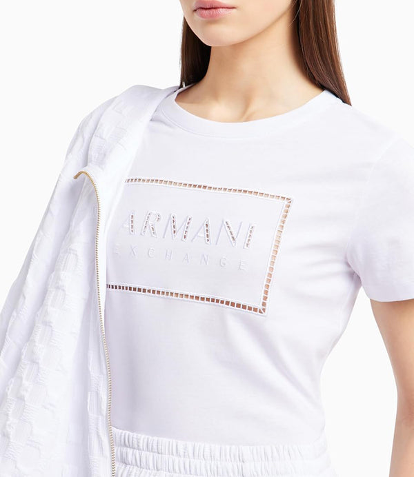 A|X Armani Exchange T-shirt Donna Mod. 3DYT59 YJ3RZ 1000 White