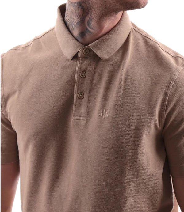 A|X Armani Exchange Polo manica Crota Uomo Mod. 3DZFAB ZJXUZ 1794 Beige