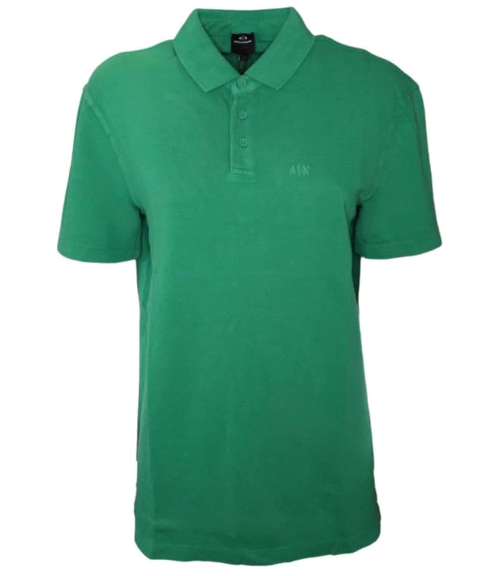 A|X Armani Exchange Polo Manica Corta Uomo Mod. 3DZFAB ZJXUZ 1892 Verde