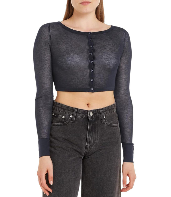 Calvin Klein Jeans Cardigan Donna Mod. J20J222627 BEH Black