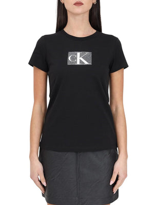 Calvin Klein Jeans T-shirt Donna Mod. J20J222961 BEH Black