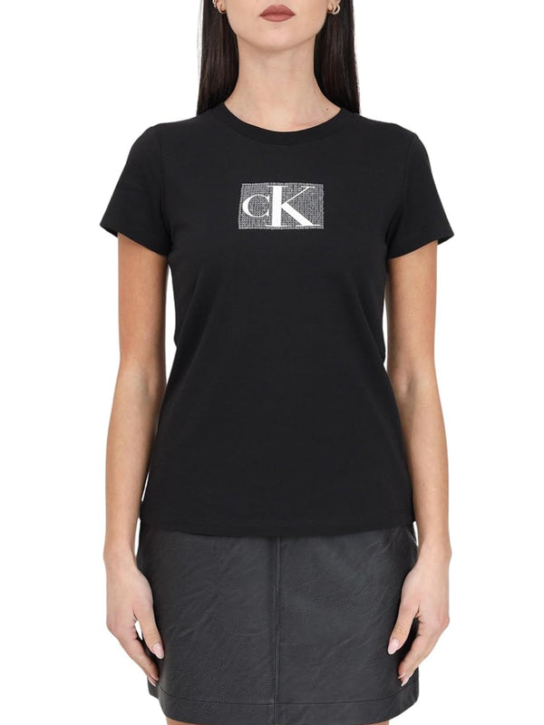 Calvin Klein Jeans T-shirt Donna Mod. J20J222961 BEH Black
