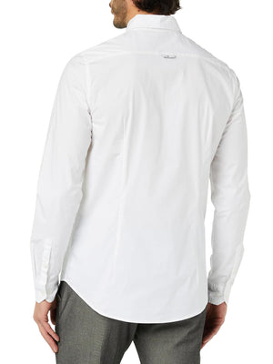 Calvin Klein Jeans Camicia manica lunga Uomo Mod. J30J324614 STRECH YAF White