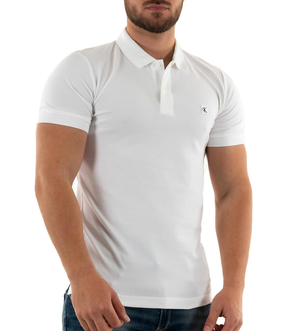 Calvin Klein Jeans Polo Manica Corta Uomo Mod. J30J325269 YAF White