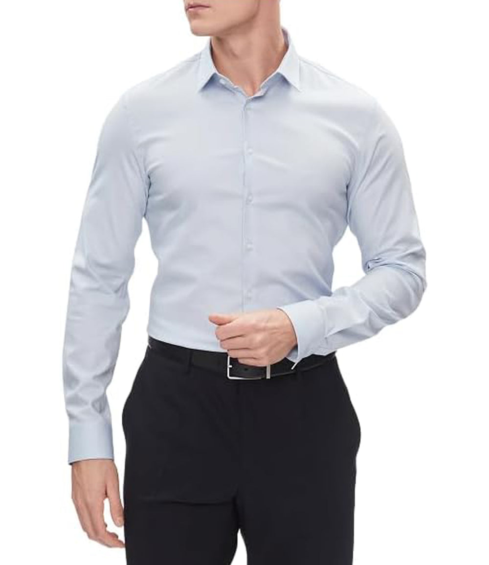 Calvin Klein Camicia m/l Uomo Mod. K10K112301 SLIM CK2 Celeste