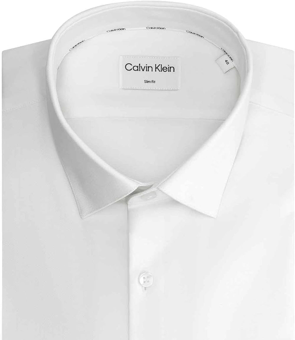 Calvin Klein Camicia m/l Uomo Mod. K10K112301 SLIM YAF WHITE