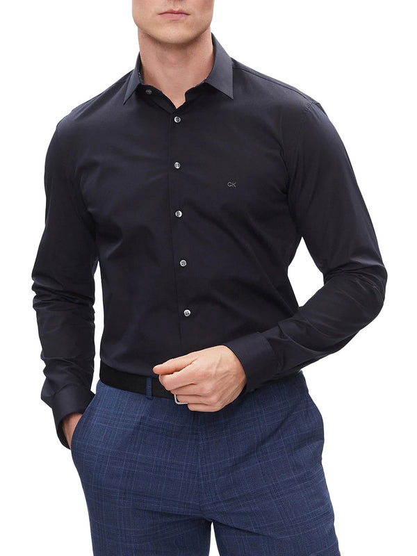 Calvin Klein Camicia Manica Lunga Uomo Mod. K10K112744 SLIM CHW Blu