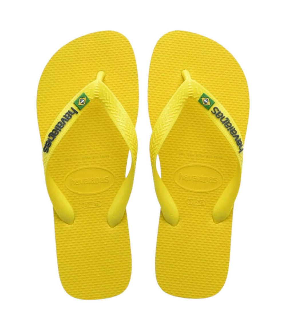 Havaianas Infradito UNISEX Mod. BRASIL LOGO NEON CITRUS 4149370 M19 YELLOW