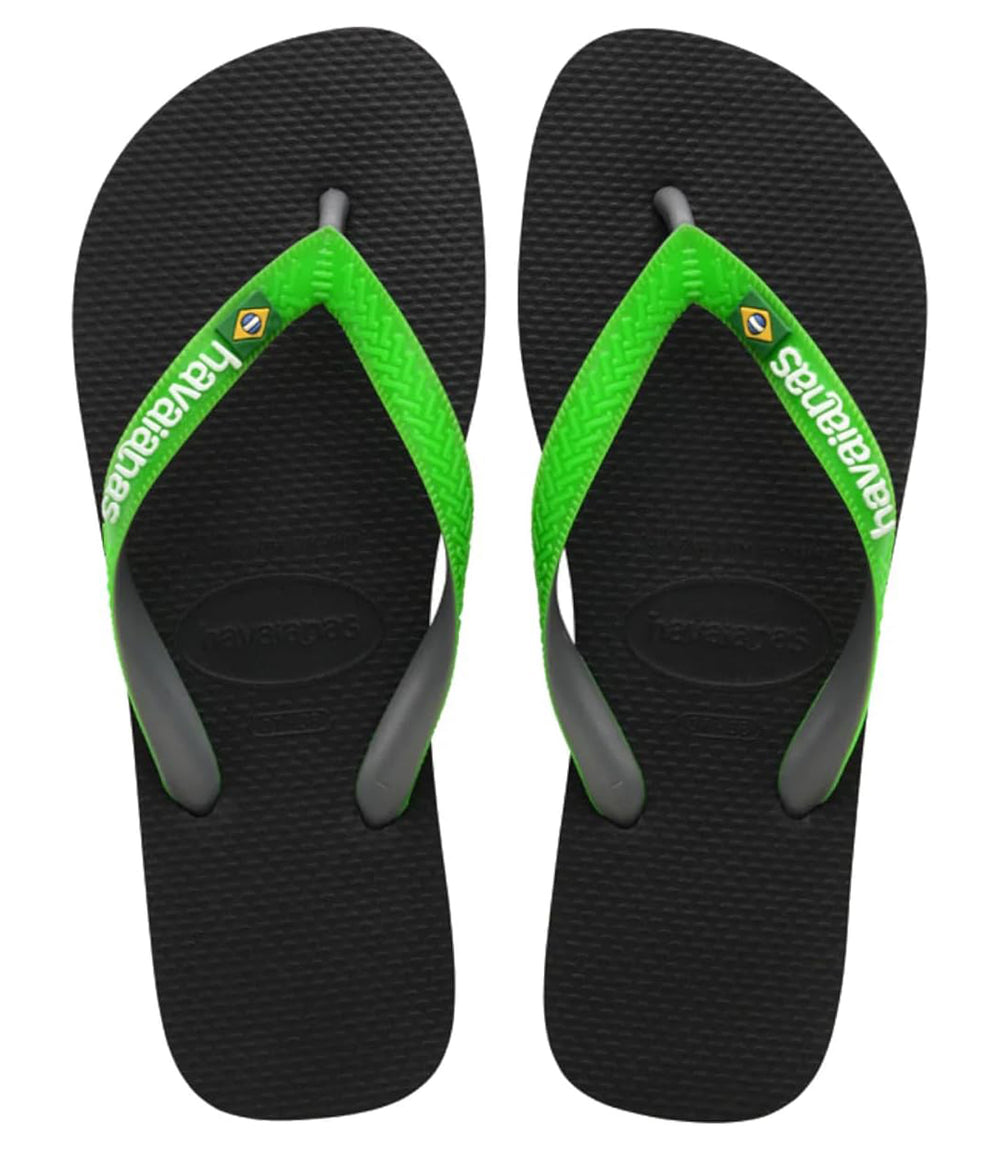 Havaianas Infradito UNISEX Mod. BRASIL MIX BLACK 4123206 M19 LIME