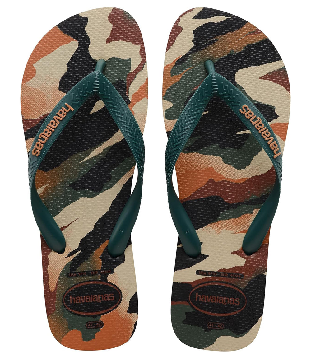 Havaianas Infradito Unisex Mod. TOP CAMU BLACK 4141398 M19 Pantanal/green