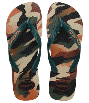 Havaianas Infradito Unisex Mod. TOP CAMU BLACK 4141398 M19 Pantanal/green