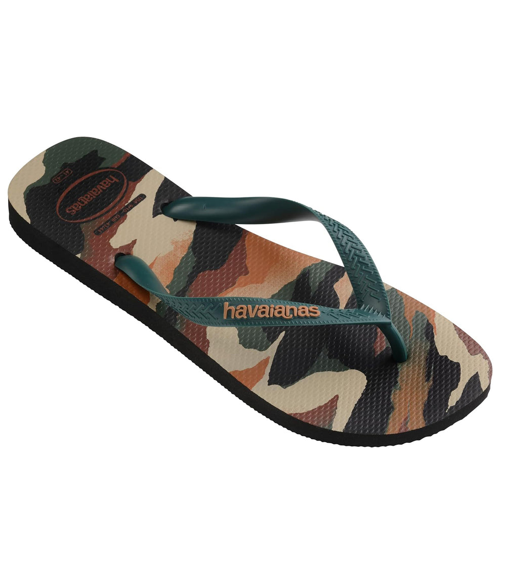 Havaianas Infradito Unisex Mod. TOP CAMU BLACK 4141398 M19 Pantanal/green