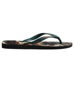 Havaianas Infradito Unisex Mod. TOP CAMU BLACK 4141398 M19 Pantanal/green