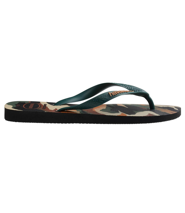 Havaianas Infradito Unisex Mod. TOP CAMU BLACK 4141398 M19 Pantanal/green