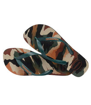 Havaianas Infradito Unisex Mod. TOP CAMU BLACK 4141398 M19 Pantanal/green
