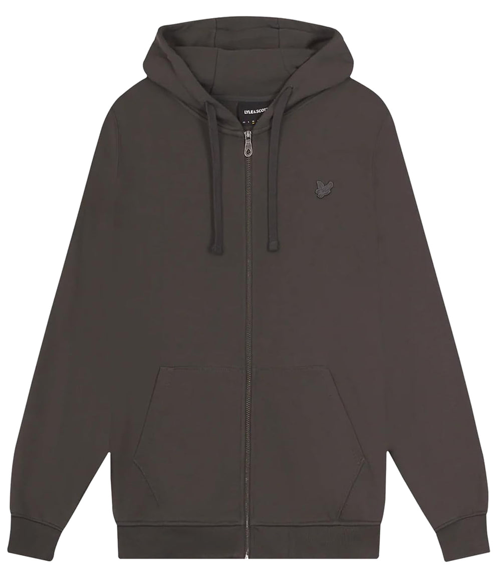 Lyle & Scott Felpa Zip Uomo Mod. ML420TON CAPPUCCIO W635 Antracite