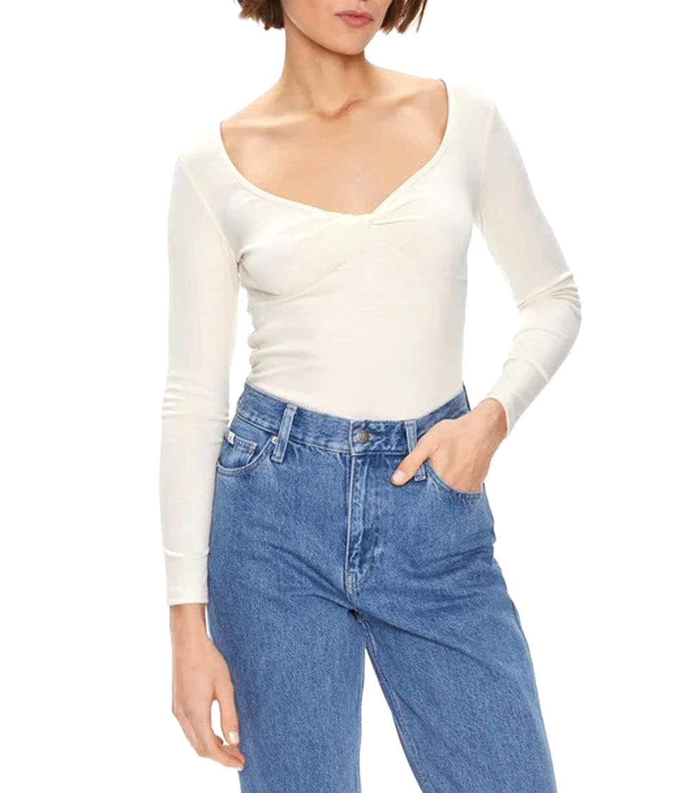 Pepe Jeans T-shitr Manica lunga Donna Mod. PL505755 808 White