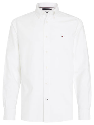 Tommy Hilfiger Camicia manica lunga Uomo Mod. MW0MW32868 YCF White