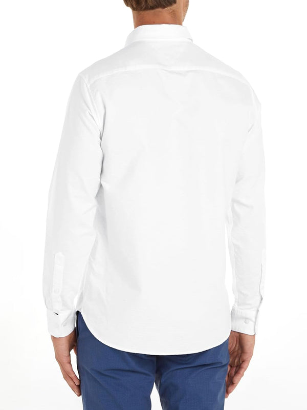 Tommy Hilfiger Camicia manica lunga Uomo Mod. MW0MW32868 YCF White