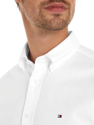 Tommy Hilfiger Camicia manica lunga Uomo Mod. MW0MW32868 YCF White