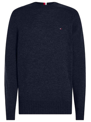 Tommy Hilfiger Maglione Girocollo Uomo Mod. MW0MW33100 MERINO DW5 Blu