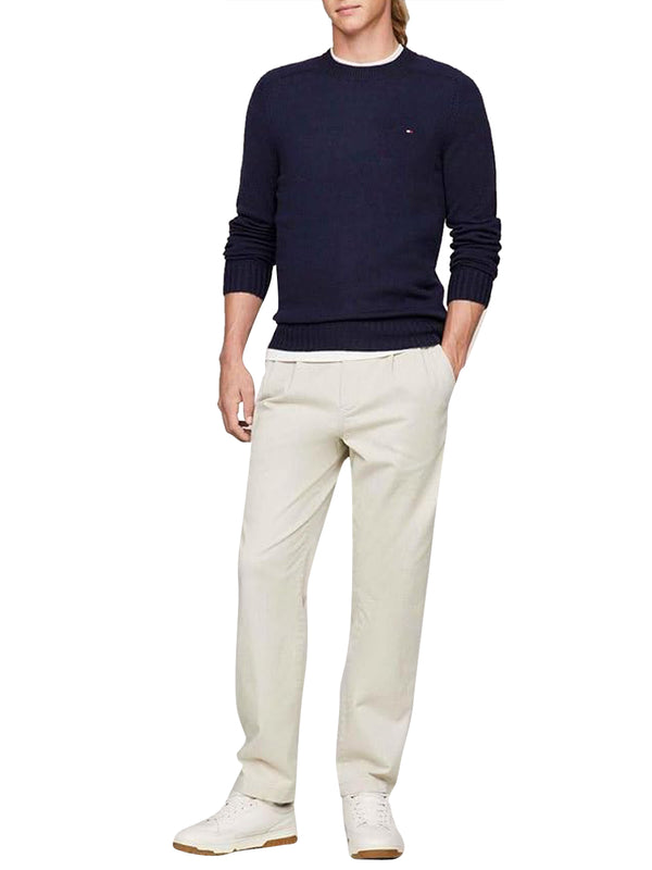Tommy Hilfiger Maglione Girocollo Uomo Mod. MW0MW33100 MERINO DW5 Blu