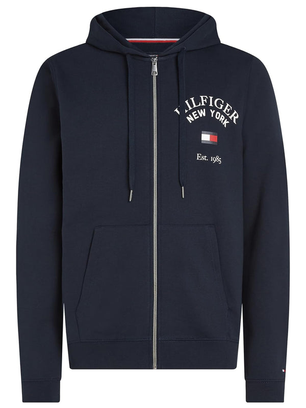 Tommy Hilfiger Felpa cappuccio Uomo Mod. MW0MW33644 ZIP DW5 Blu