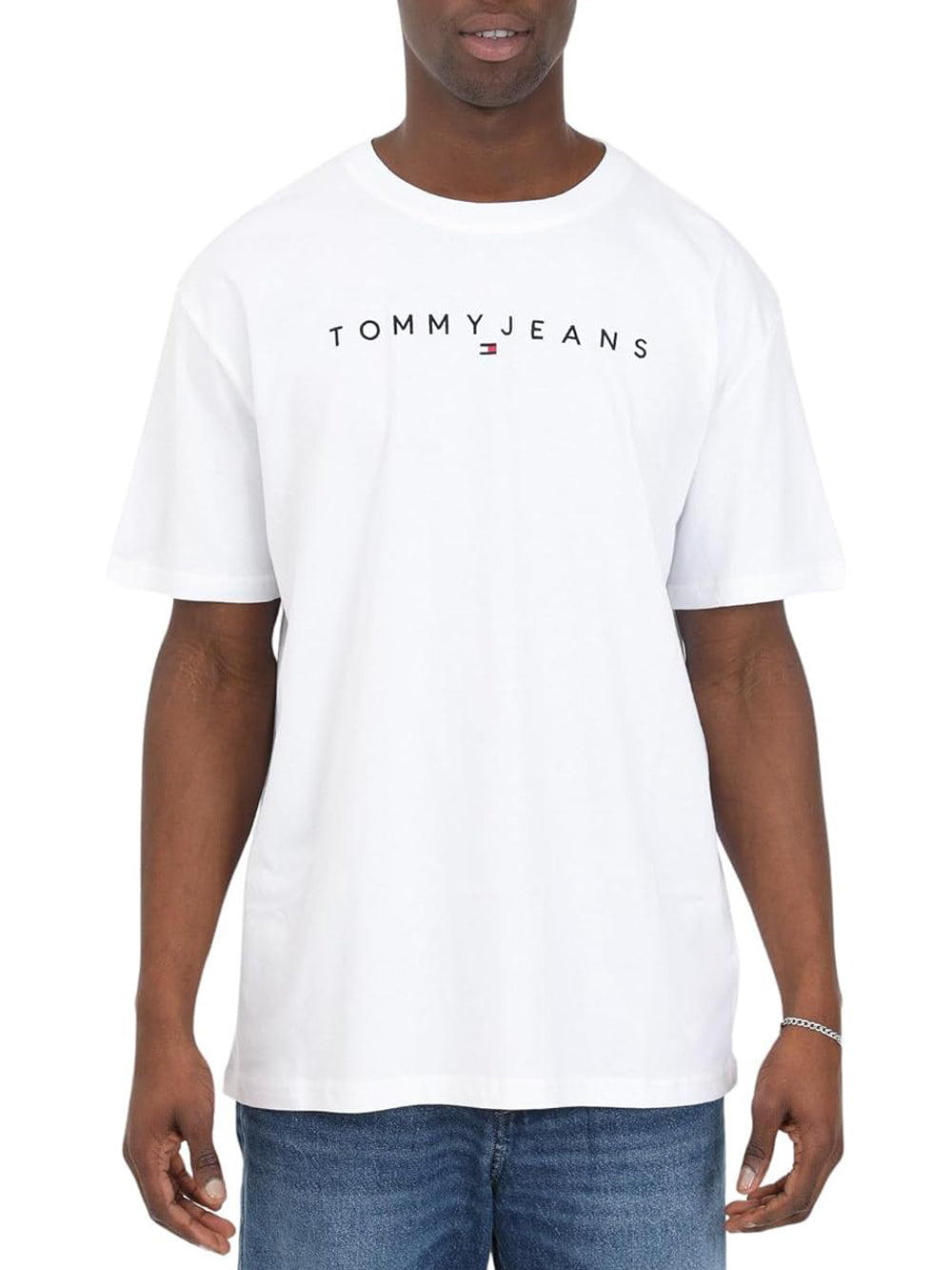 Tommy Jeans Polo M/C Uomo Mod. DM0DM18312 YBR WHITE