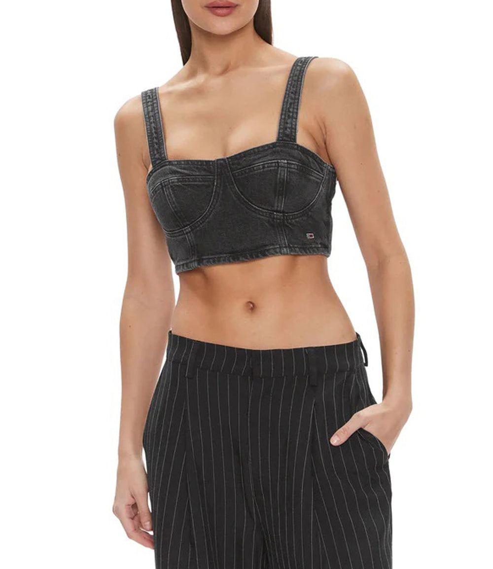Tommy Jeans Top Donna Mod. DW0DW17699 1BZ Black