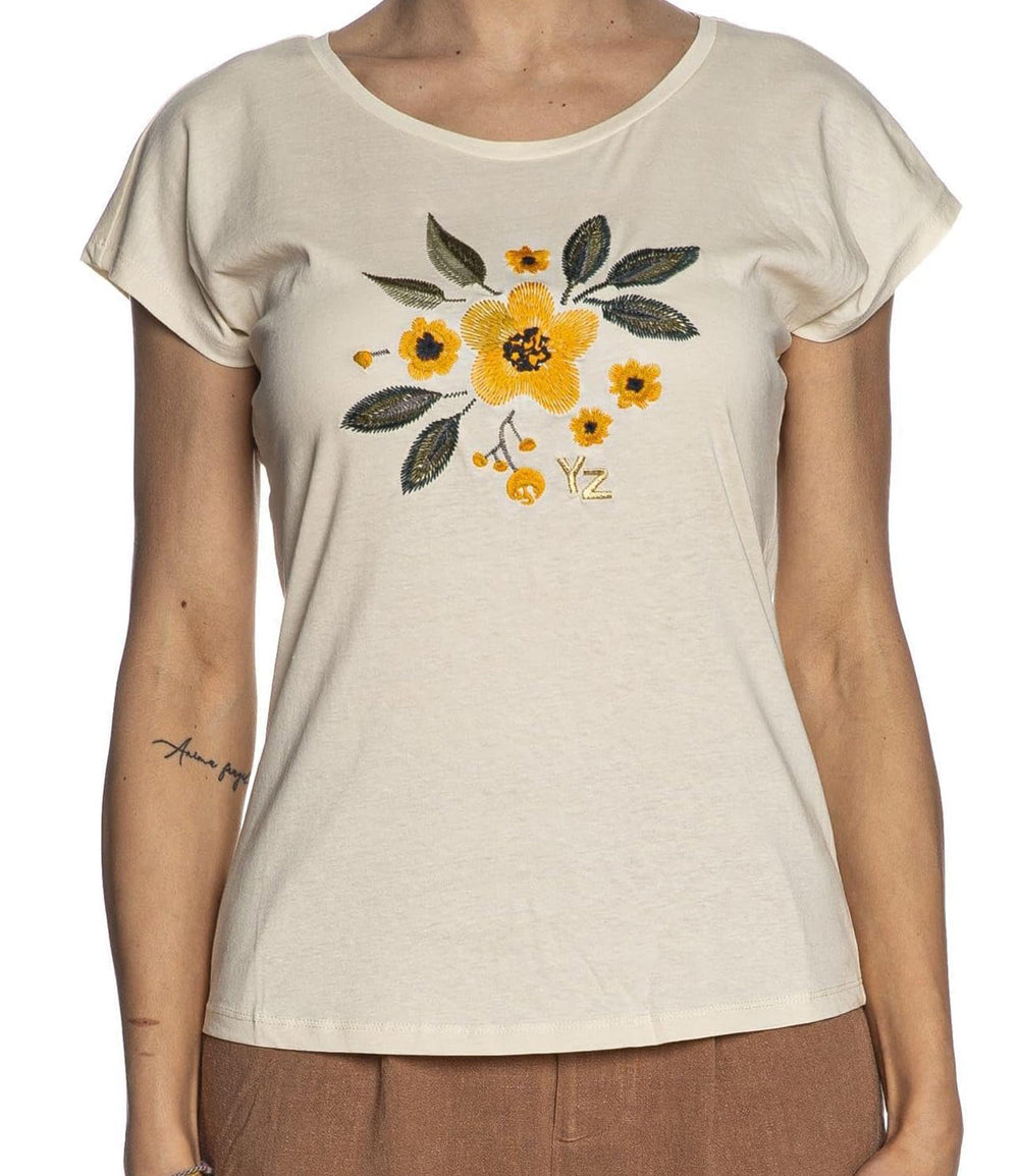 Yes Zee T-shirt Donna Mod. T229 TG00 0222 Beige