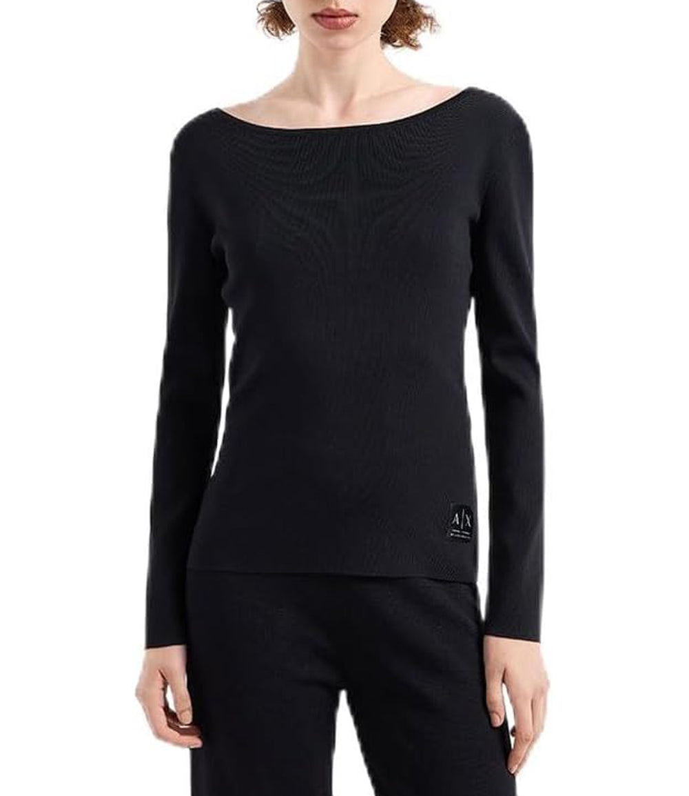 A|X Armani Exchange Pullover Donna Mod. XW000047-AF10352 UC001 BLACK