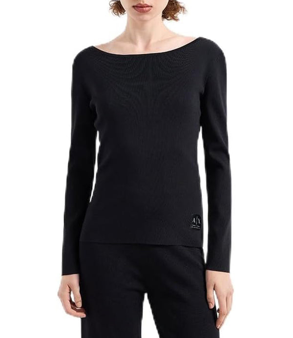A|X Armani Exchange Pullover Donna Mod. XW000047-AF10352 UC001 BLACK