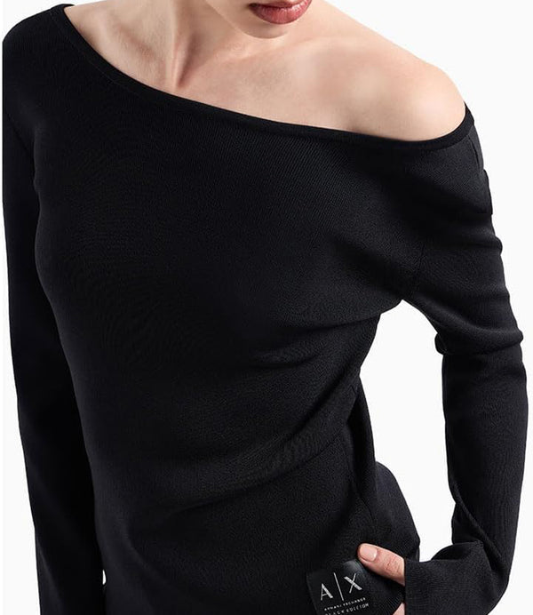 A|X Armani Exchange Pullover Donna Mod. XW000047-AF10352 UC001 BLACK