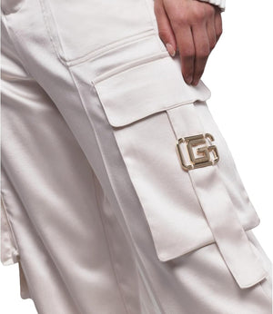 GAELLE PARIS Pantalone Cargo Donna Mod. GAABW01215 BI02 OFF White