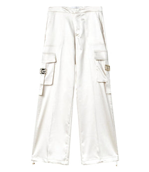 GAELLE PARIS Pantalone Cargo Donna Mod. GAABW01215 BI02 OFF White
