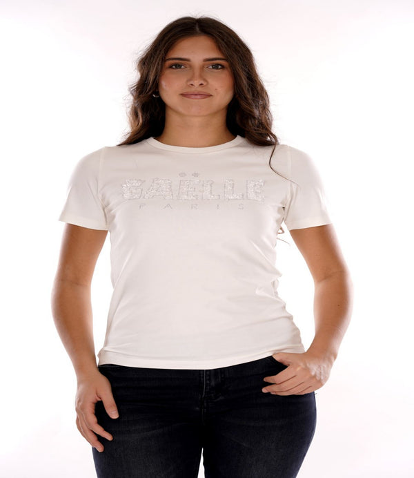 GAELLE PARIS T-shirt Donna Mod. GAABW01274 BI02 OFF WHITE