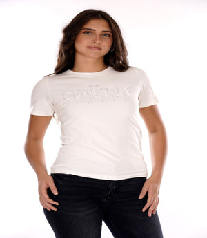GAELLE PARIS T-shirt Donna Mod. GAABW01274 BI02 OFF WHITE
