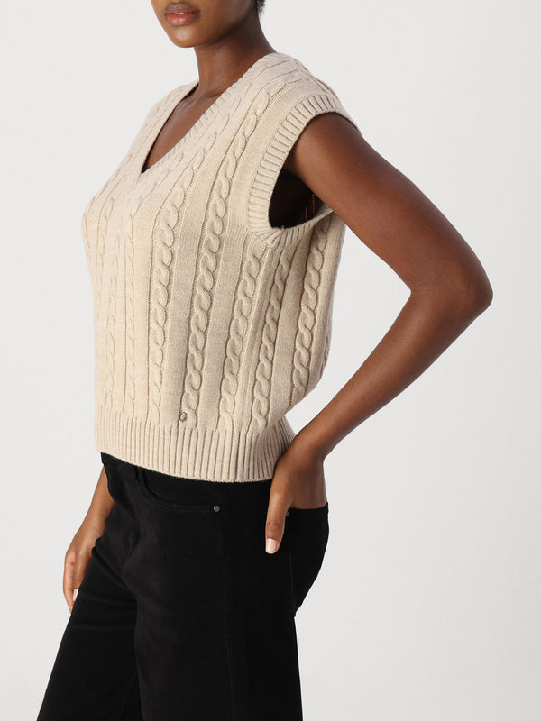 Guess Gilet Donna Mod. W4BR62 Z2WX0 H10X Beige
