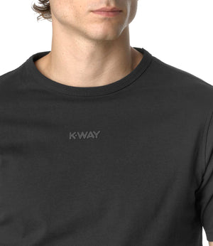 K-Way T-shirt Odom Js Peach Lettering Uomo Mod. K7124ZW USY Black pure