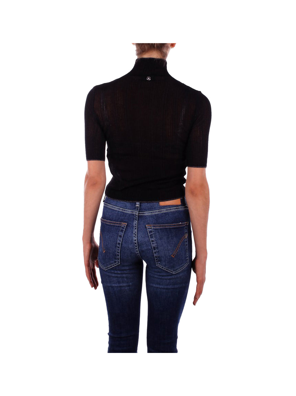 Liu Jo Maglione Maglia Chiusa Manica Gomito Donna Mod. CF4092MA84O A4303 Nero/Antracite