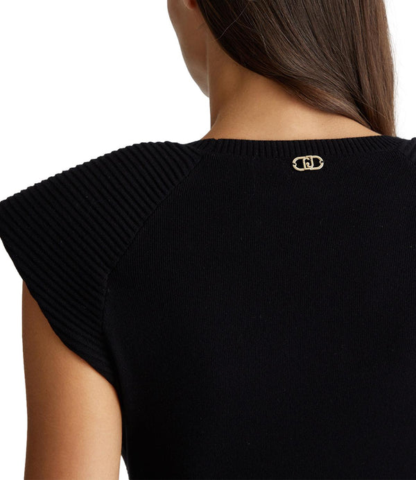 Liu Jo Vestito Ecs Abito Maglia Donna Mod. WF4012MS99E 22222 Nero