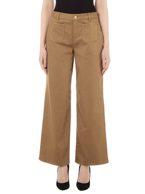 Liu Jo Pantalone Zampa B.Up Cropped Flare H.W. Donna Mod. WF4336T7144 71320 Sahara