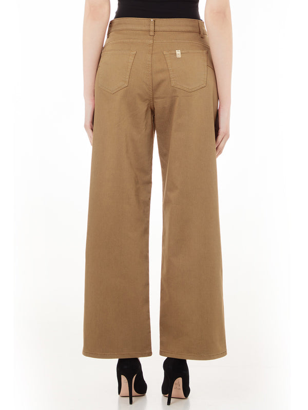 Liu Jo Pantalone Zampa B.Up Cropped Flare H.W. Donna Mod. WF4336T7144 71320 Sahara