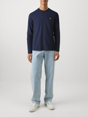 Lyle & Scott T-shirt Plain L/S T-Shirt Uomo Mod. TS512VOG Z99 Navy