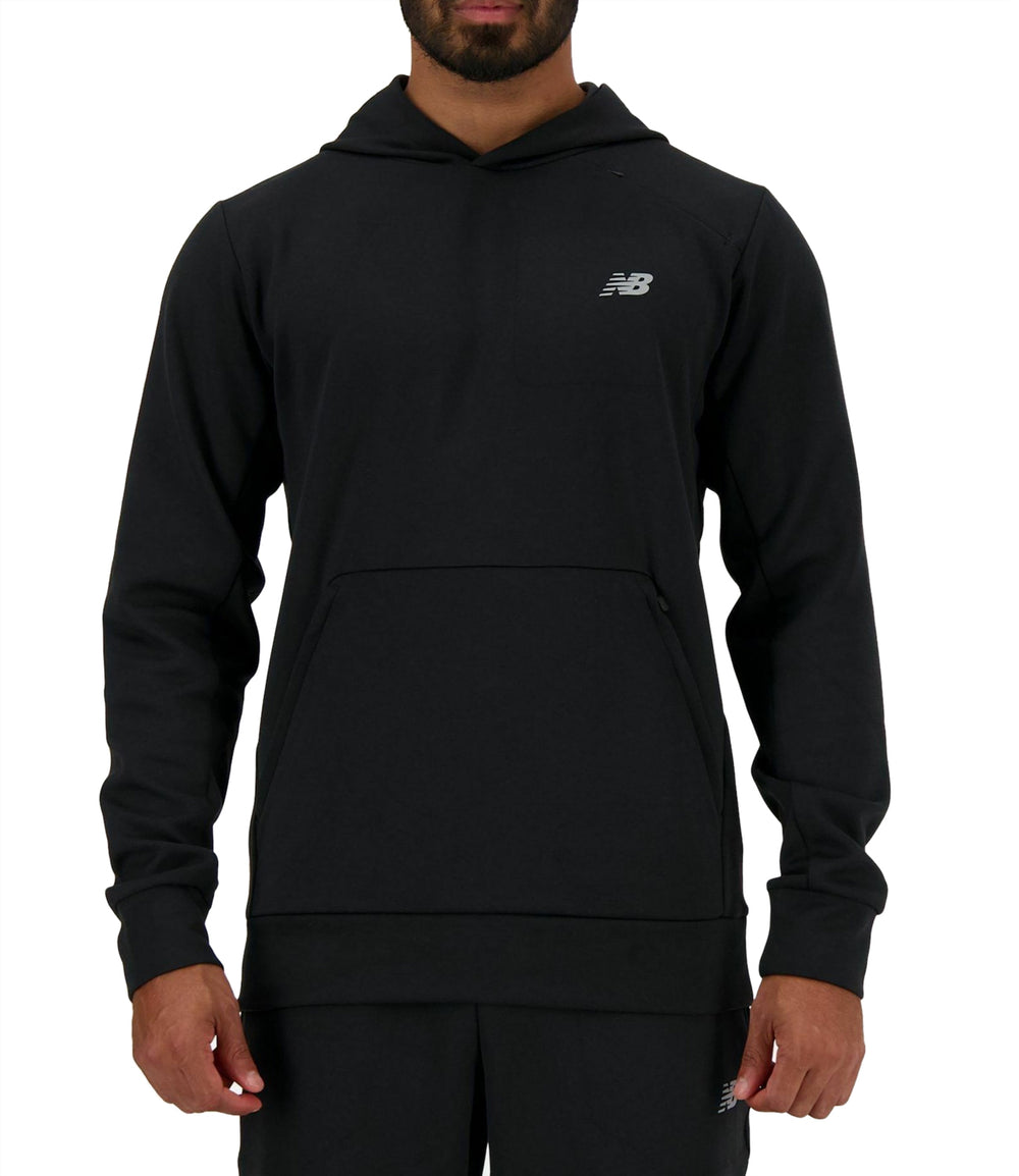 New Balance Felpa cappuccio Tech Knit Pull Over Hoodie - Black (001) Uomo Mod. MT4113 9BK Black