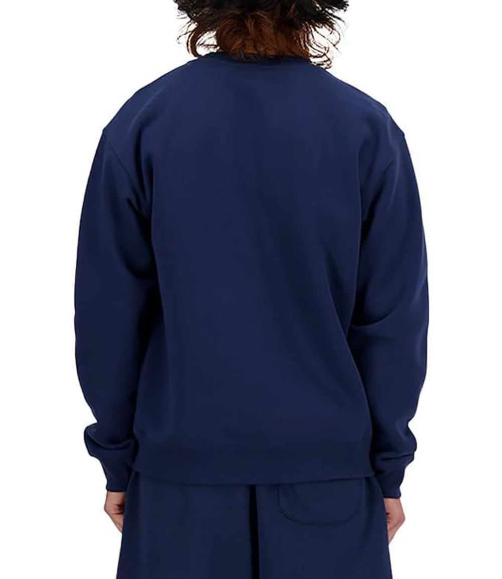 New Balance Felpa G Sport Essentials Fleece Crew - New Spruce Uomo Mod. MT41510 NNY Nb Navy