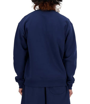 New Balance Felpa G Sport Essentials Fleece Crew - New Spruce Uomo Mod. MT41510 NNY Nb Navy