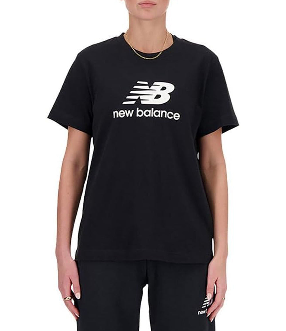 New Balance Felpa cappuccio Sport Essentials Fleece Logo Hoodie - Black Donna Mod. WT4150 2BK BLACK