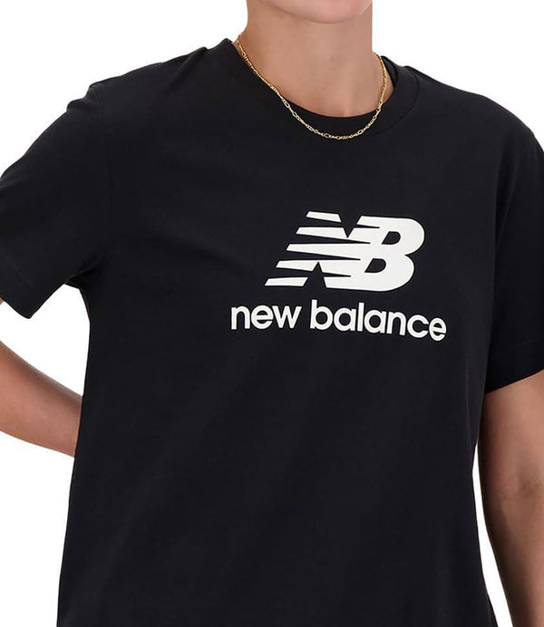 New Balance Felpa cappuccio Sport Essentials Fleece Logo Hoodie - Black Donna Mod. WT4150 2BK BLACK